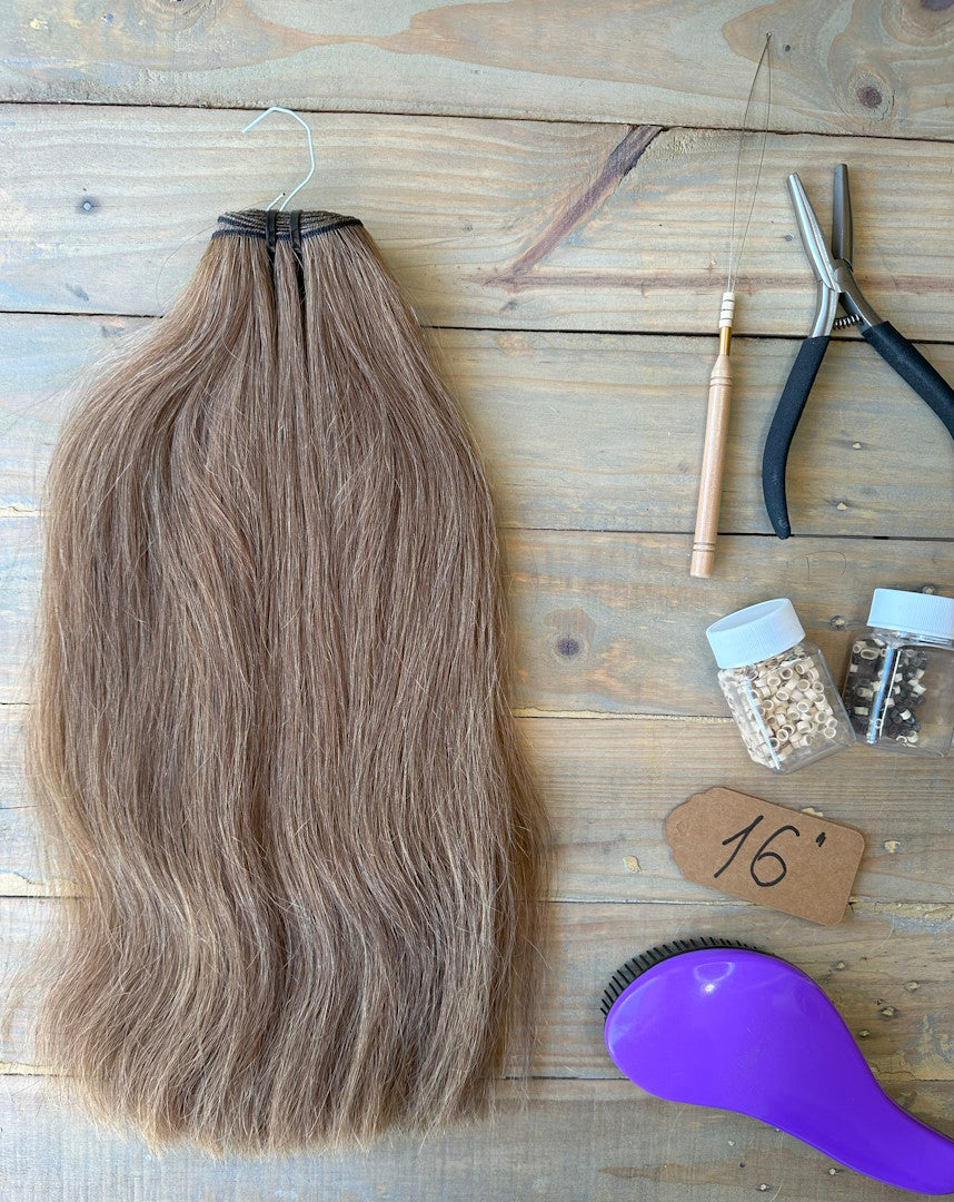 16" Weft Brown 7.0 50g Hair