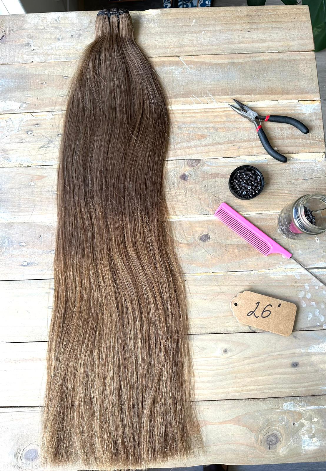 26" Weft Brown 7.0 50g Hair