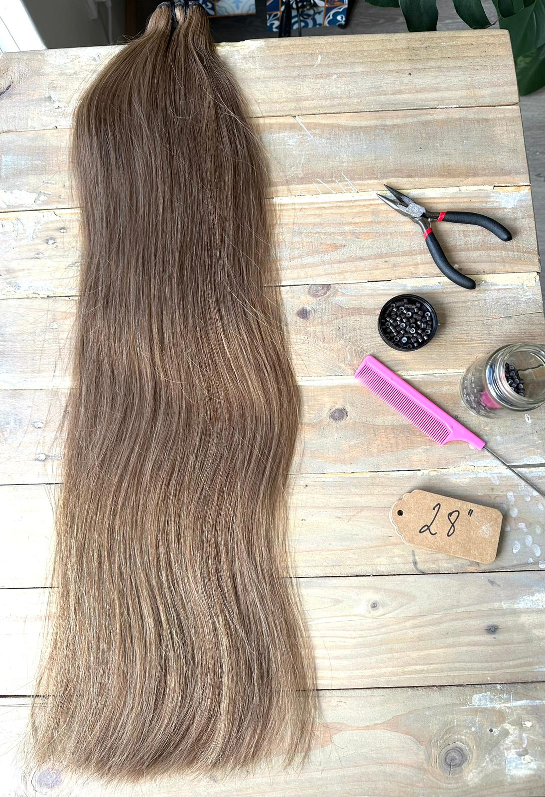 28" Weft Brown 7.0 50g Hair