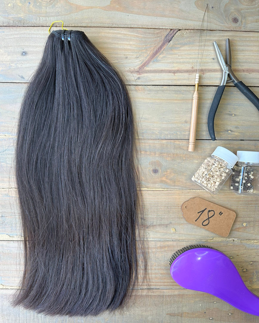 18" Weft Brunette 3.0 50g Hair